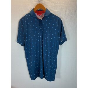Redvanly Golf‎ Polo Shirt Mens Size SM  Stretch Performance Floral Blue